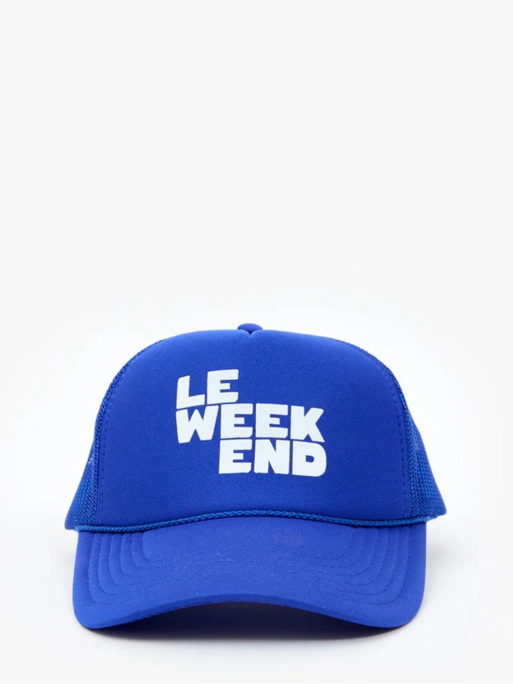 Clare V X Left on Friday collab TRUCKER HAT $50 NWT  Cobalt Le Weekend - Picture 2 of 7